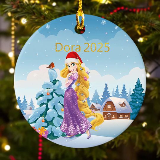 Discover Personalized Rapunzel Princess Ornament, Disney Tangled Xmas Ornament Hanging, Disney Christmas Tree Decor, Princess Gift