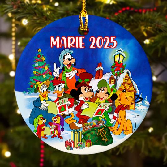 Discover Personalized Disney Mickey Mouse Christmas Ornament, Mickey Mouse And Friends Christmas Tree Decor, Disney Xmas Gift For Kid