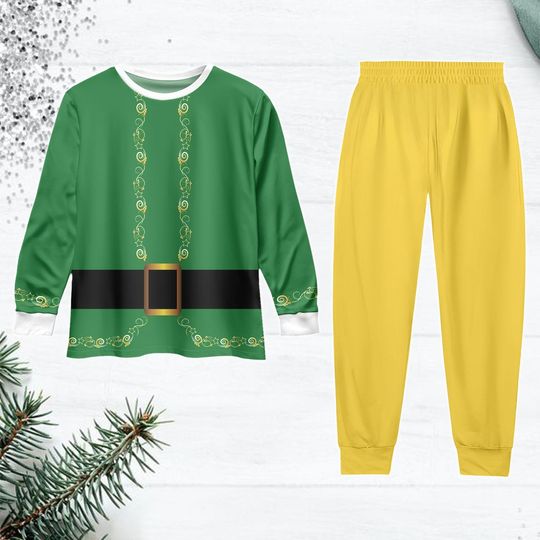 Elf Buddy Cosplay Pajamas Set, Christmas Movie Shirt, Elf Costume