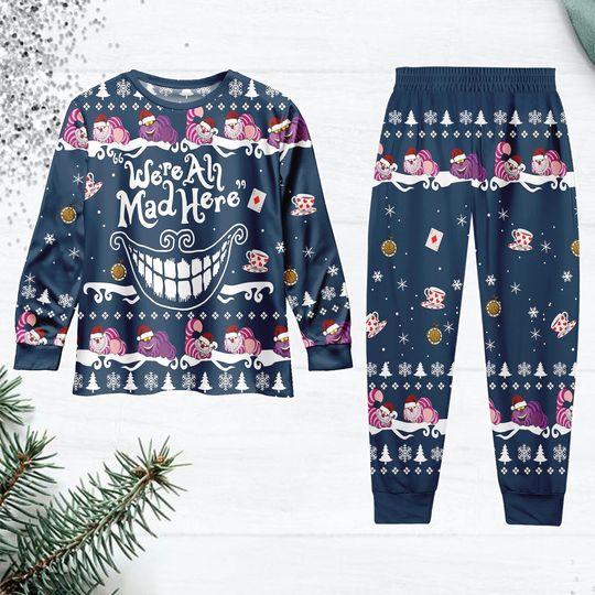 Discover Alice in Wonderland Christmas Pajamas Set, Disney Holiday Sleepwear for Adults