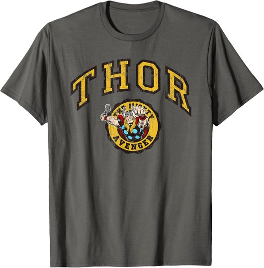 Discover Marvel Thor The Mighty Avenger Varsity Vintage T-Shirt