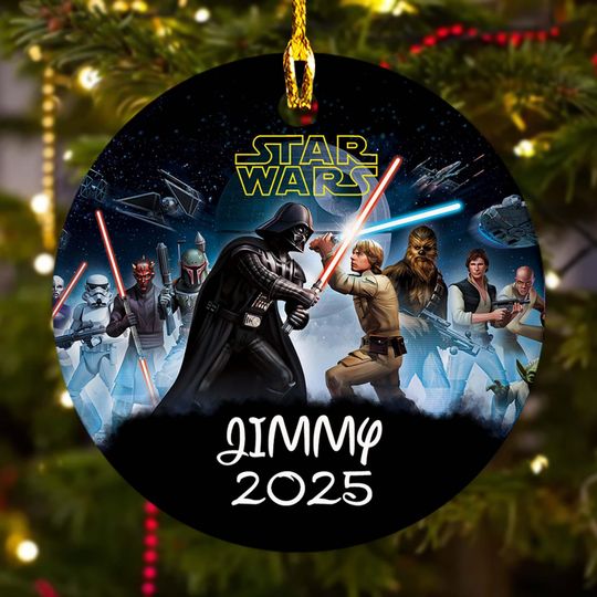 Discover Personalized Star Wars Christmas Ornament, Star Wars Ornament, Customized Disney Christmas Tree Decor, Superhero Tree Decor