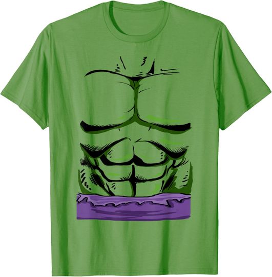 Marvel Halloween Avengers Hulk Front Chest Graphic T-Shirt, Gift For Fans
