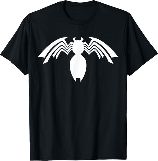 Discover Marvel Venom White Spider Logo Halloween Graphic T-Shirt T-Shirt