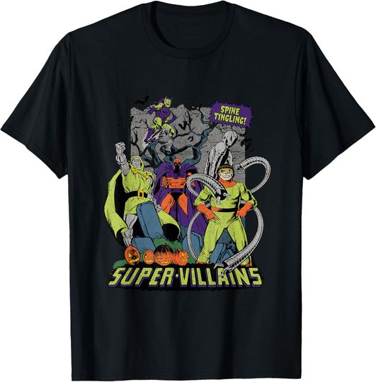 Discover Marvel Halloween Spine-Tingling Super-Villains T-Shirt