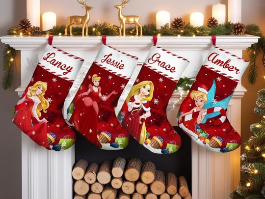 Discover Custom Princess Christmas Stocking, Team Princess Stocking, Disney Christmas Stockings, Disney Girl Stocking, Disney Princess Gifts 2025
