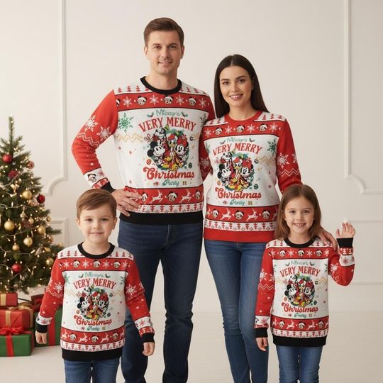 Discover Disney Christmas Ugly Sweater, Mickey Holiday Sweater, Cartoon Christmas Sweater For Men And Women, Xmas Gift