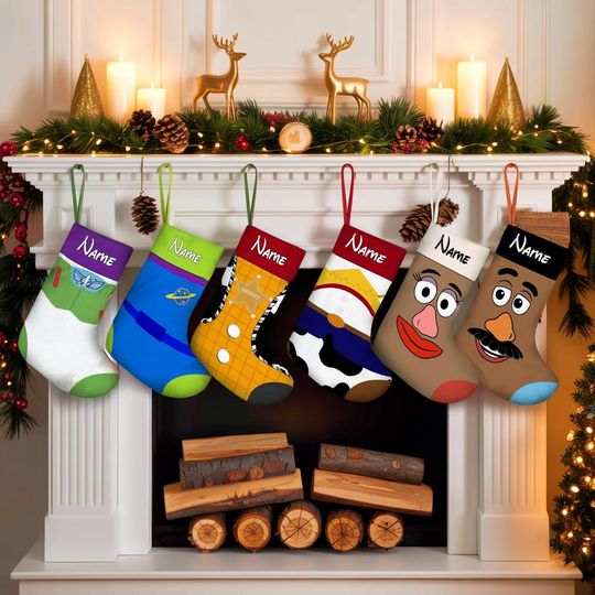 Discover Personalized Disney Toy Story Stocking With Name, Buzz Woody Mr Potato Stocking, Toy Story Land Stocking, Disneyland Family Stockings