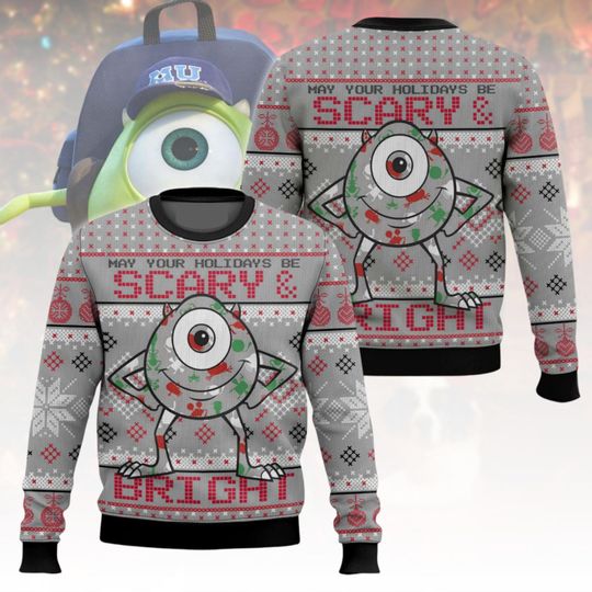 Discover Monster Ugly Christmas Sweater, Scary & Bright Xmas Sweater, Cartoon Ugly Sweater, Monster Sweater, Christmas Gift