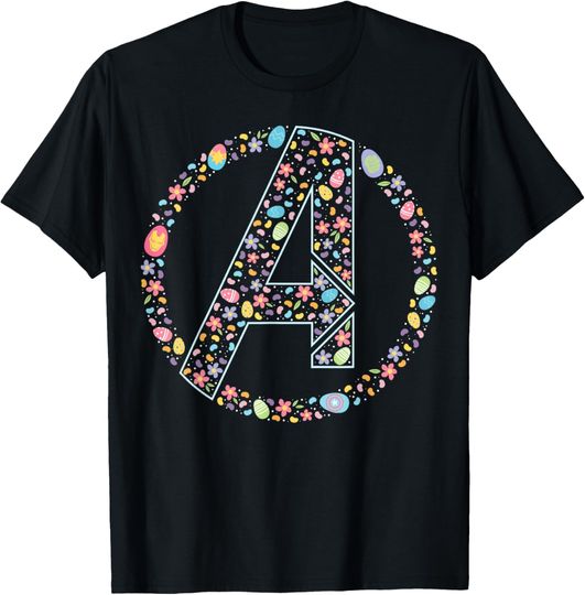 Discover Marvel Super Heroes Avengers Easter Eggs A-Logo Icon Symbol T-Shirt