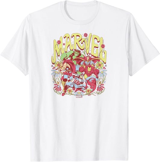 Discover Marvel - Floral T-Shirt