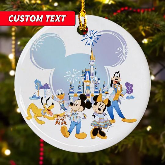 Discover Custom Mickey Mouse and Friends Ornament, Minnie Mouse Goofy Donald Duck Ornament, Pluto Tree Decor Gift For Kid, Magic Kingdom Shirt
