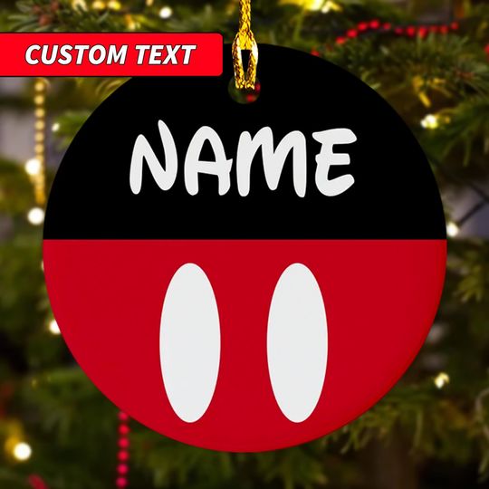 Discover Personalized Mickey Mouse Ornament, Custom Mickey Mouse Xmas Holiday Tree Ornament, Customized Cartoon 2025 Christmas Tree Decor Gift