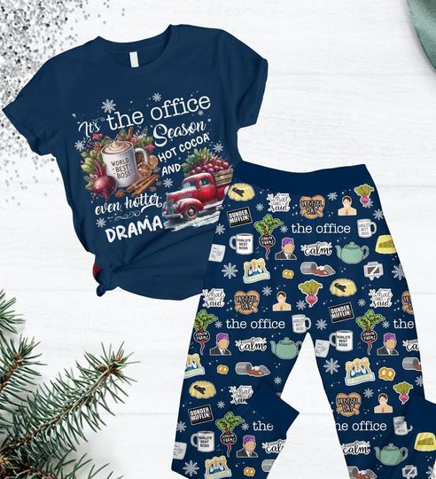 Discover TThe Office Christmas Pajamas, The Office Movie Pajamas Pants, The Office Sitcom Pajama, The Office Tv Show Pajamas, Schrute Farms shir