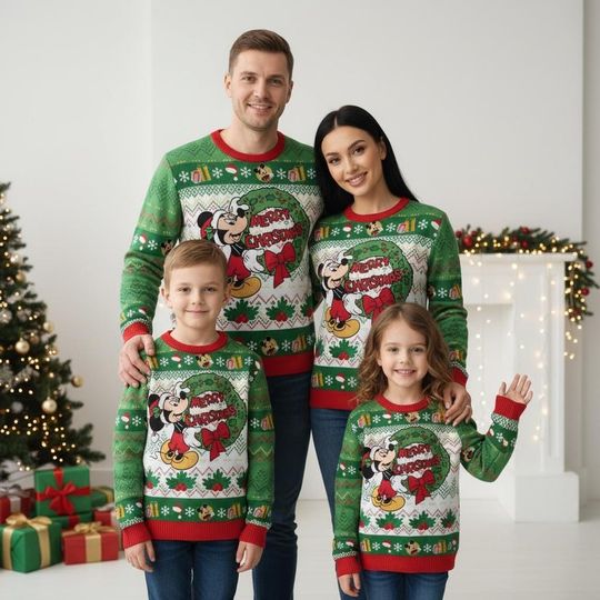 Discover Mickey Mouse Christmas Ugly Sweater, Disney Holiday Sweater, Cartoon Christmas Sweater For Men And Women, Xmas Gift