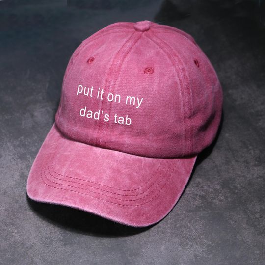 Discover Put It On My dad's Tab Vintage Trucker Hat, Embroidered Trucker Hat, Custom Logo Embroidered Hat,Gift for Dad Mom Him Her Boyfriend