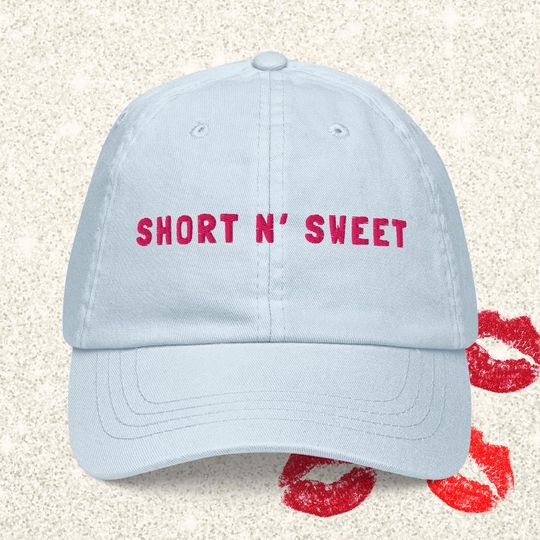 Discover Short n Sweet Tour Pastel Baseball Hat, Cap for Her, Him, Friend, Girlfriend, Sabrina Carpenter, Pop music, Pop song, merchandise concert