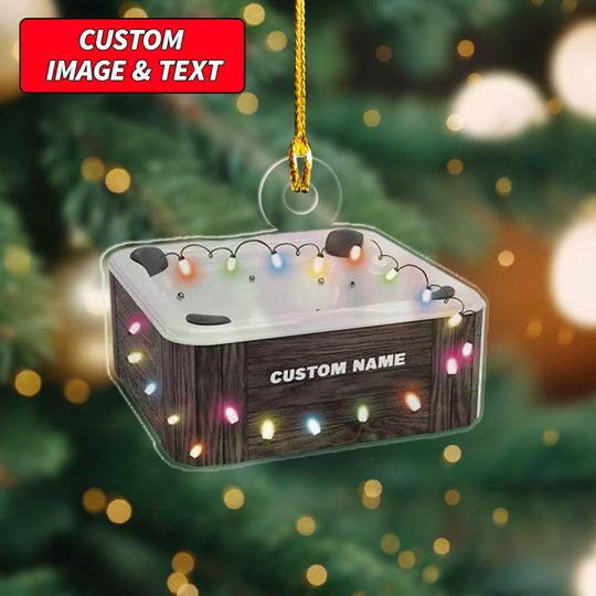 Discover Personalized Hot Tub Spa Swimming Pool Christmas Ornament, Tub Swimming Pool Spa Lovers Ornament, Spa Christmas Tree Decor