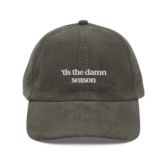 Taylorr Swifts 'Tis the Damn Season Vintage corduroy cap
