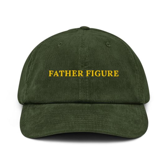 Discover Father Figure Embroidered Hat  Corduroy Baseball Cap for Dads & Stepdads