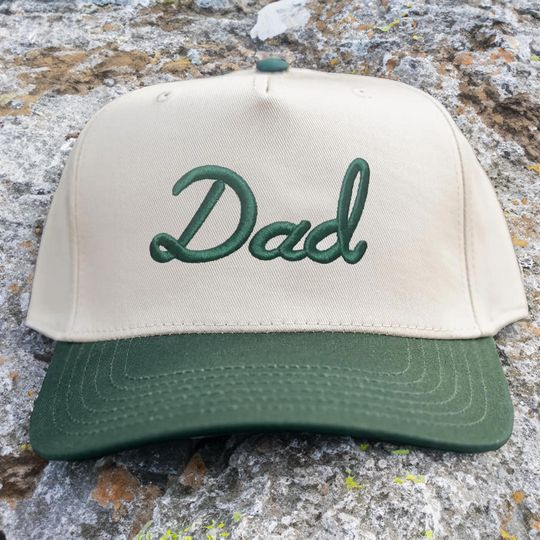 Discover Dad Style Hat Embroidered Baseball Cap,Custom Grandpa Down Text Hat, 5 Panel Two Tone Embroidered Hat, Snapback Trendy Hat
