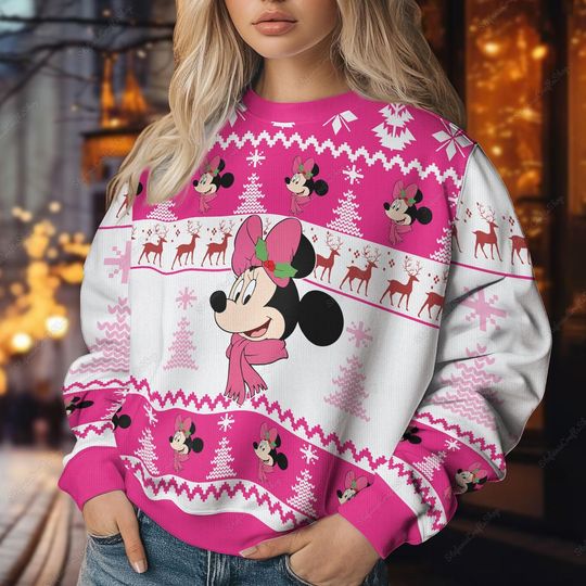 Discover Disney Ugly Christmas Sweater Minnie Mouse Sweater Family Xmas Holiday Gift