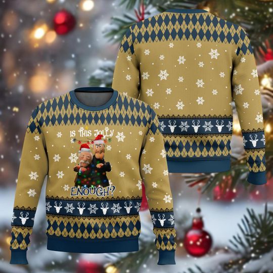 Discover Is This Jolly Enough The Muppet Show Ugly Christmas Sweater, Disney Muppet Show Xmas Sweater, Disney Santa Christmas Sweatshirt Gift