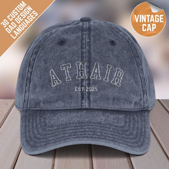 Discover Custom Embroidered Hat For Scottish Dad, Athair Irish Personalised Dad Cap Beanie For Father's Day Birthday From Kids Wife Est Year New Dad