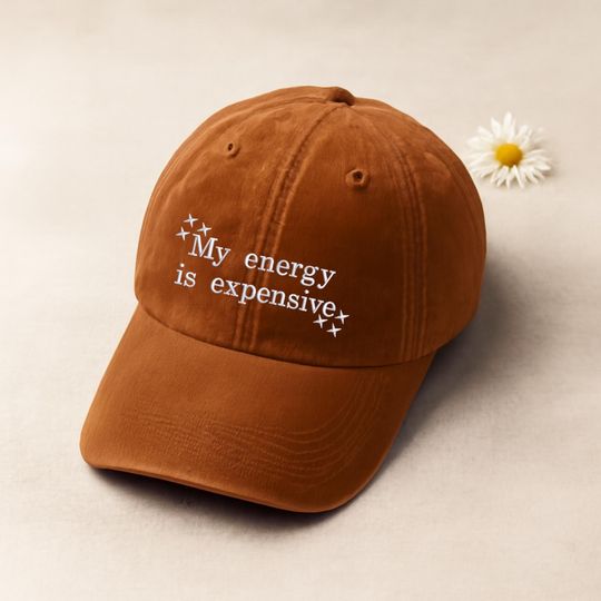 Discover Vintage Showgirl Era Hat, My Energy Is Expensive Embroidered Baseball Cap, Retro Aesthetic Girl Hat, Music Lover Gift, Funny Statement Cap