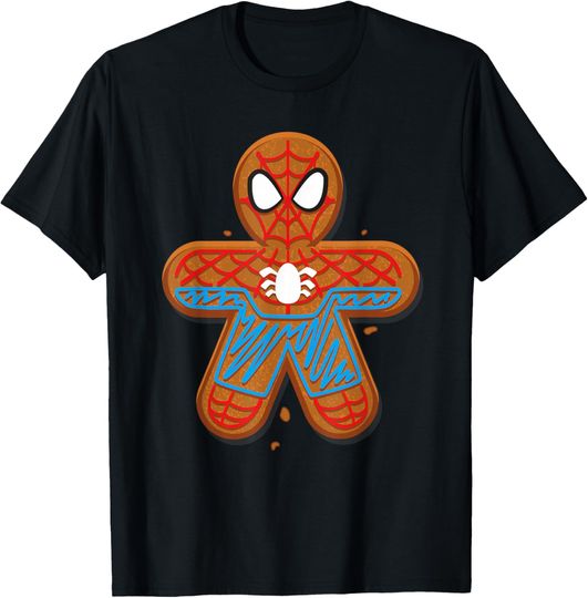Discover Marvel Spider-Man Toon Holiday Gingerbread Man Cookie T-Shirt