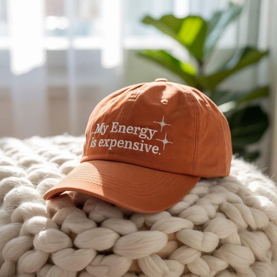 Discover Embroidered Hat ''My Energy Is Expensive'' Baseball Cap, Showgirl Hat, Gift For Fans, Album Gifts, Country Music Fan Gift