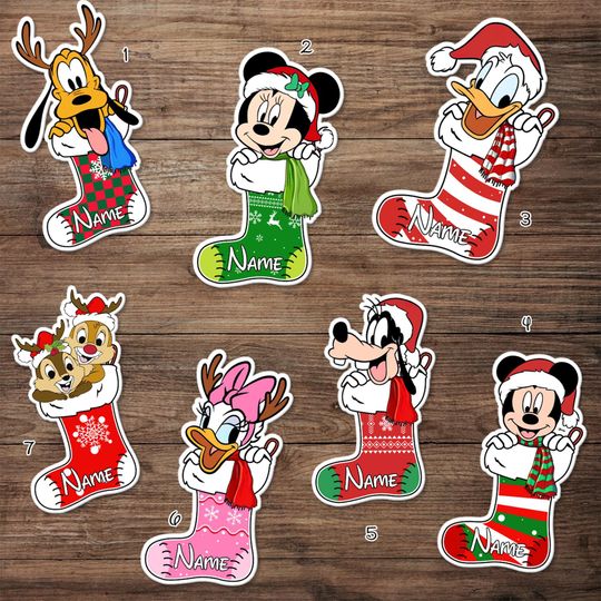 Discover Personalized Christmas Stocking Magnet, Mouse & Friends Toy Star Princess Magnets, Xmas Stateroom Door, Christmas Magic Kingdom Home Decor