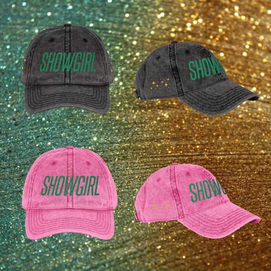 Discover Embroidered "SHOWGIRL" Baseball Cap | The Life of a Showgirl Era Inspired Hat for swiftiee