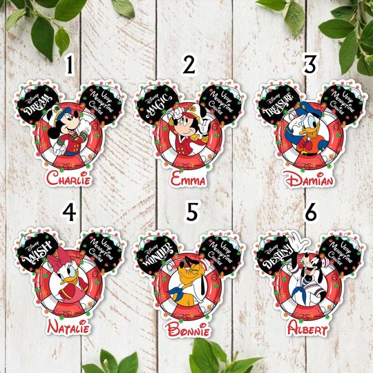 Discover Personalized Disney All Characters Mickey & Friends Magnet, Custom Very Merrytime Cruise Magnet, Disney Christmas Magnets, Stateroom Decor