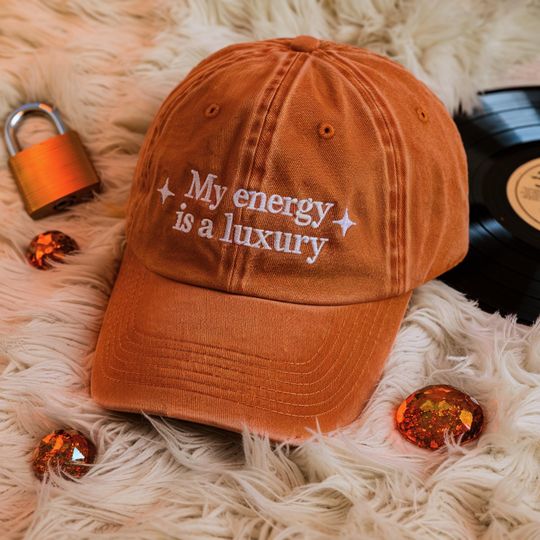 Discover My Energy Is A Luxury Embroidered Hat, Showgirl Cap, Self Love Hat