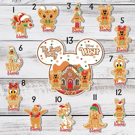 Discover All Characters Disney Gingerbread Christmas Cruise Magnet, Very Merrytime Christmas Cruise magnet, Mickey Toy Story Stitch Cruise Magnet