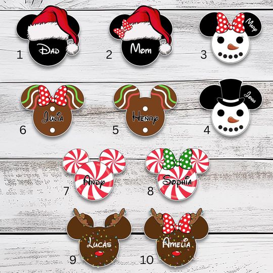 Discover Very Merrytime Disney Cruise Ship Christmas Character Door Magnets - Santa Elves Gingerbread Nutcracker Reindeer Christmas Tree