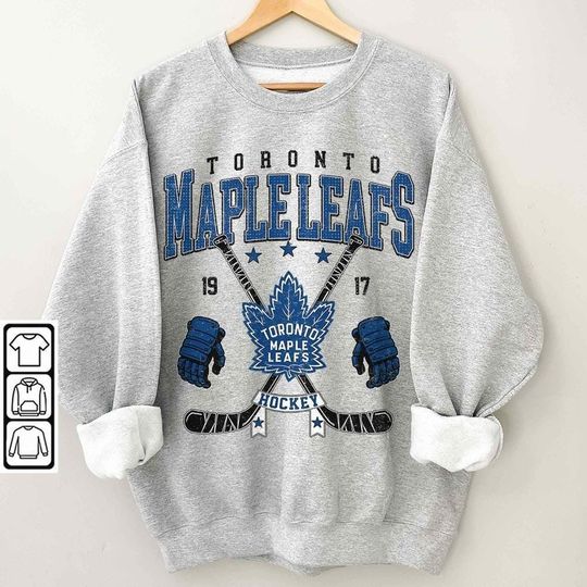 Discover Toronto Maple Leafs Vintage 90s Sweatshirt, Ice Hockey Shirt, Hockey Crewneck, Toronto Maple Leafs Fan Gift Unisex