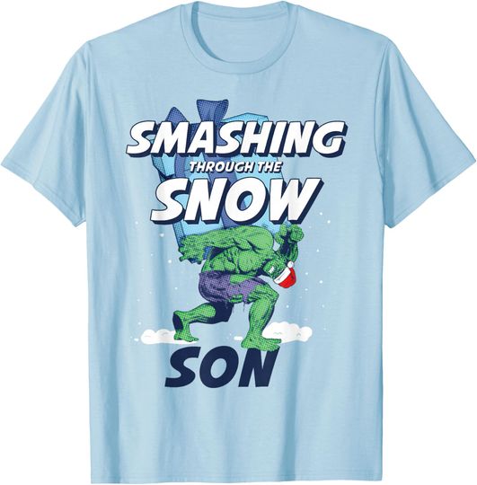 Marvel Hulk Smashing Snow Christmas Son T-Shirt, Gift For Fans