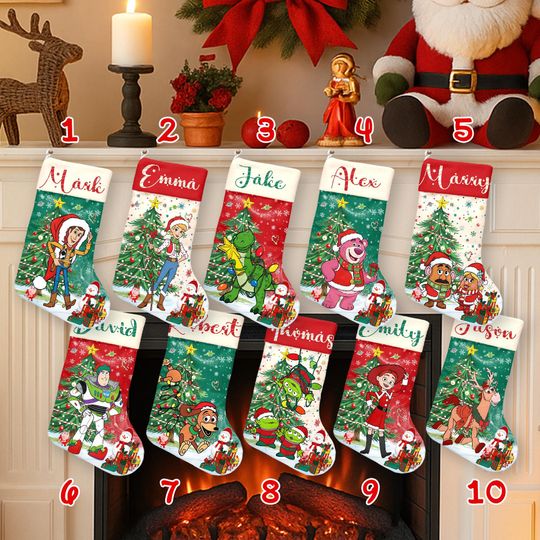 Discover Custom Disney Pixar Toy Story Christmas Stockings, Disney Family Christmas Tree Decorations, Buzz Lightyear Stocking, Disney Xmas Socks