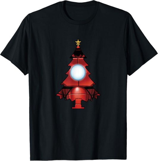 Discover Marvel Christmas Iron Man Tree T-Shirt
