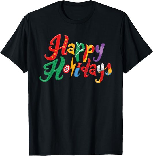 Marvel Avengers Happy Holidays T-Shirt, Gift For Fans