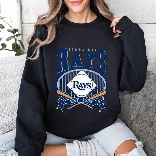 Discover Vintage Tampa Bay Rays Sweatshirt: Retro Baseball Crewneck