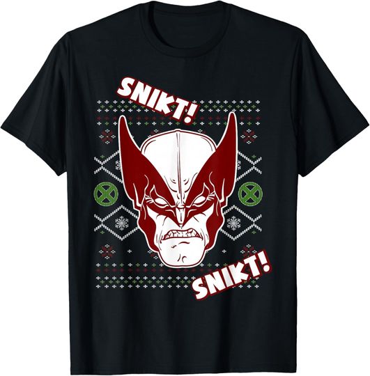 Discover Marvel X-Men Wolverine Snikt Ugly Christmas Sweater T-Shirt
