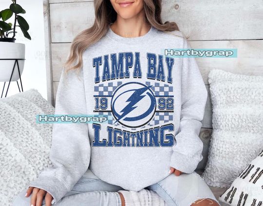 Discover Tampa Bay Lightning Sweatshirt, Vintage Tampa Bay hockey shirt, Tampa Bay Hockey Crewneck, Lightning Hockey youth sweater, Hockey Fan gift