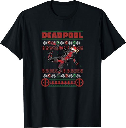 Discover Marvel Christmas Deadpool Ugly Sweater T-Shirt