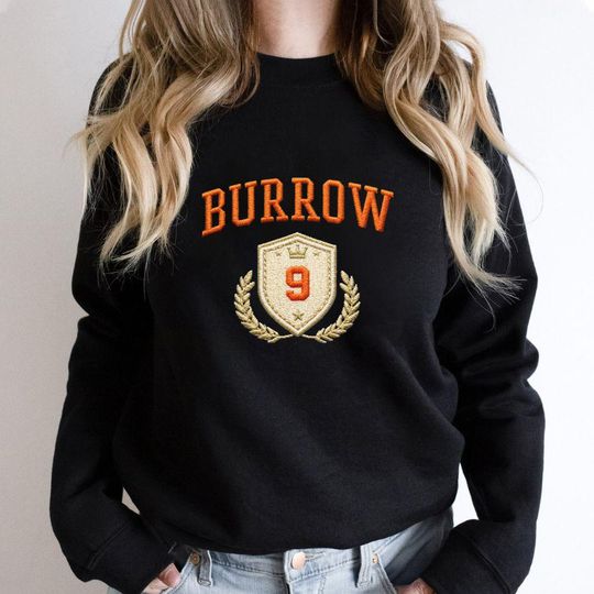Discover Embroidered Burrow Oversized Sweatshirt, Unisex College Sweater, Vintage Streetwear Pullover