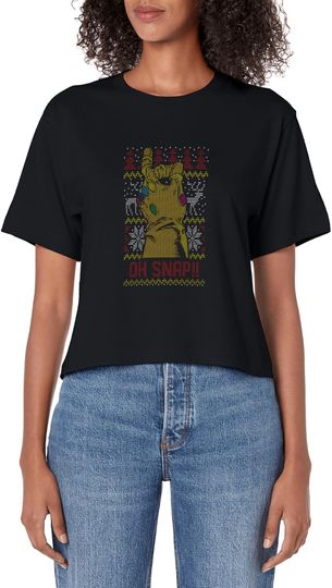 Marvel Christmas Thanos Oh Snap!! Ugly Sweater T shirt, Gift For Fans