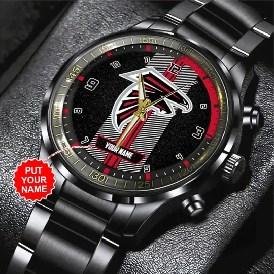 Discover Personalized Falcons Black Stainless Steel Watch