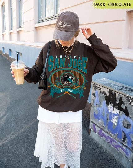 San Jose Sharks Hockey Sweatshirt,Vintage Graphic Tee,Hockey Gift For Fan
